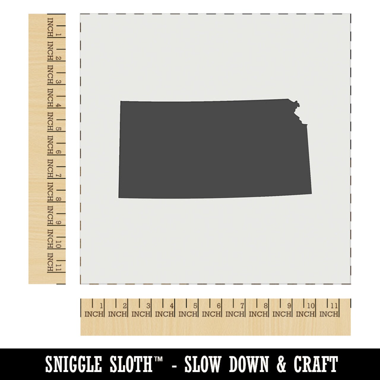 Kansas State Silhouette Wall Cookie DIY Craft Reusable Stencil